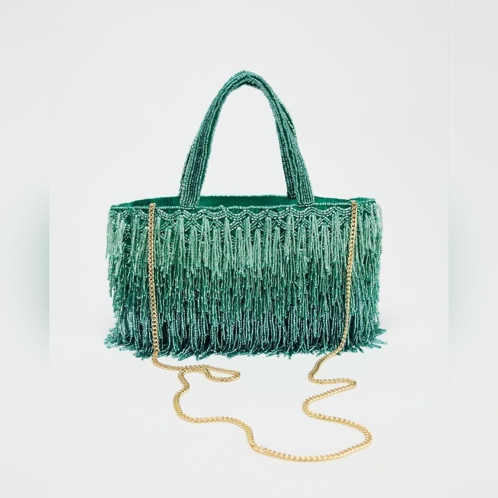 ZARA NWT RHINESTONE FRINGE BAG - Picture 6 of 13
